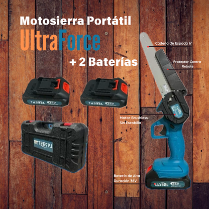 Motosierra Portátil Ultra Recargable + Bateria Extra de Regalo + Envio Gratis a Todo Chile