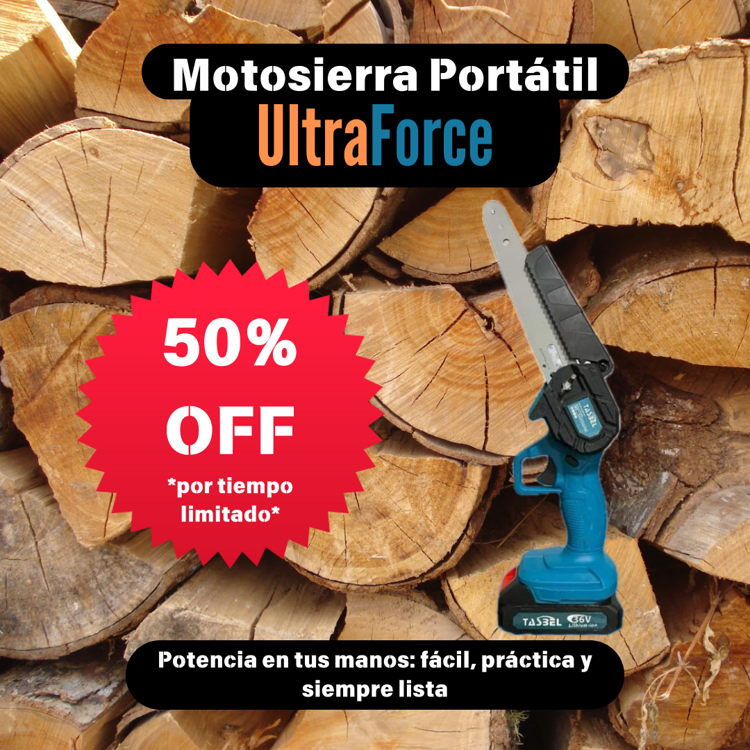 Motosierra Portátil Ultra Recargable + Bateria Extra de Regalo + Envio Gratis a Todo Chile